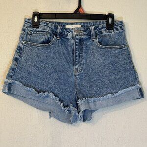 TGLA Size 26 High Rise Vintage Wash Jean Shorts